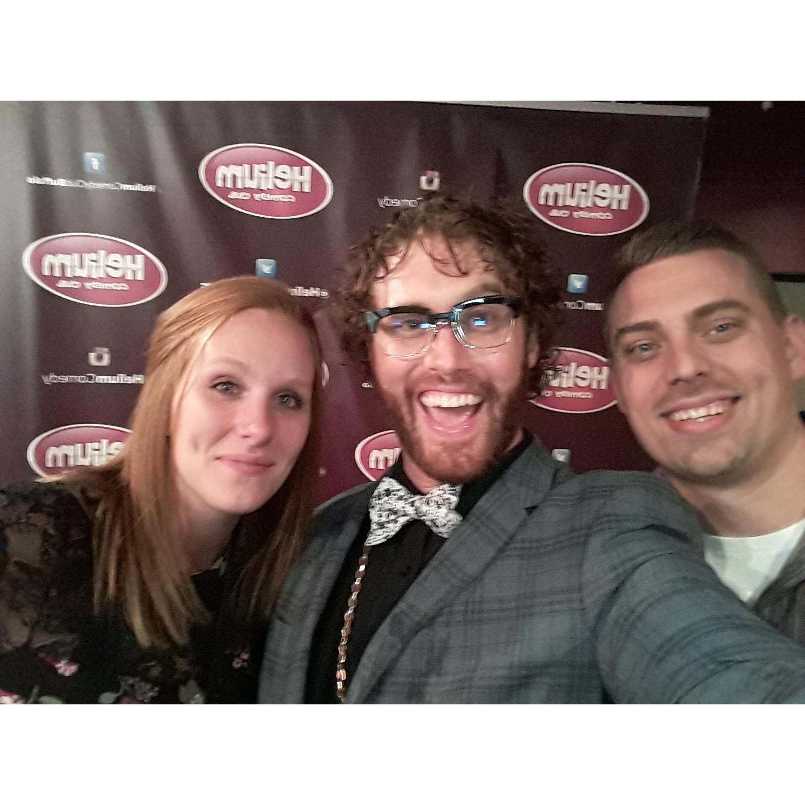 Just one of the many comedians we seen... one way we really connect is through humor!