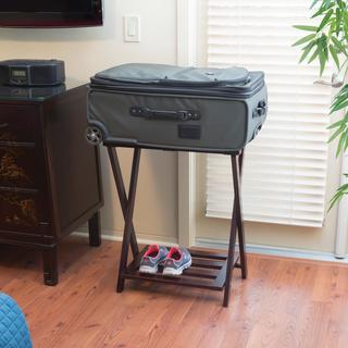 Luggage Rack with Shoe Shelf