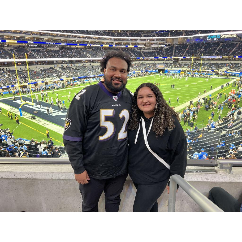 We love watching sports together. Go Ravens!