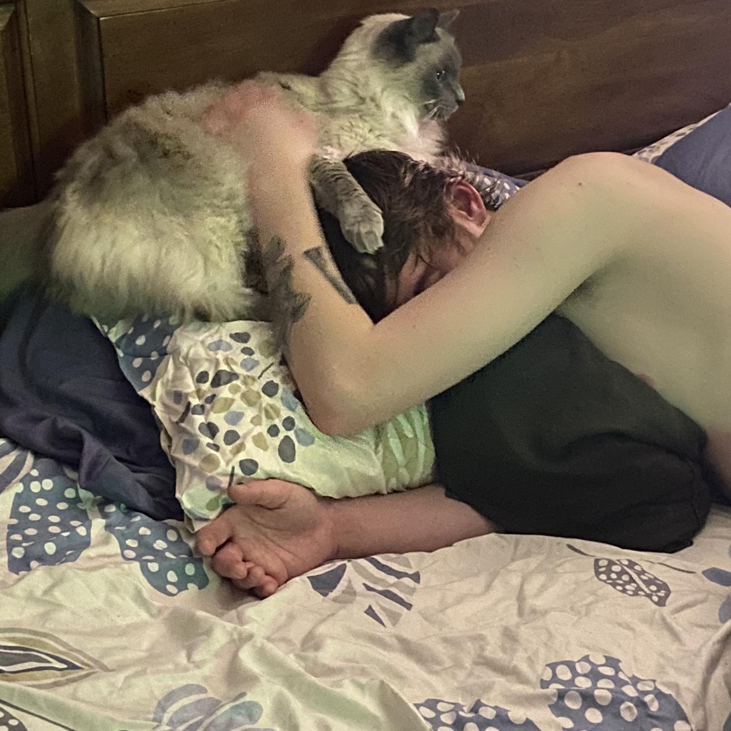 Travis and his best buddy , Crash.