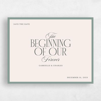 Linen, Beige Wedding Save the Date - Ford Landscape