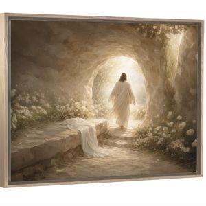 Alive Again - 12x16 Horizontal Framed Canvas in Natural Oak