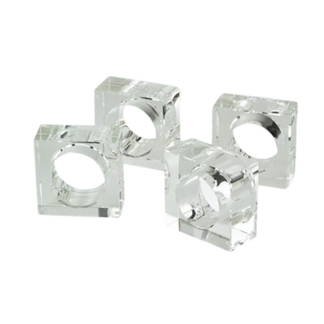 Glass Napkin Rings (Set of 4)