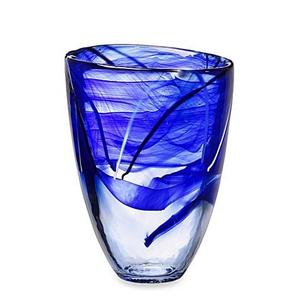 Kosta Boda Contrast Vase in Blue