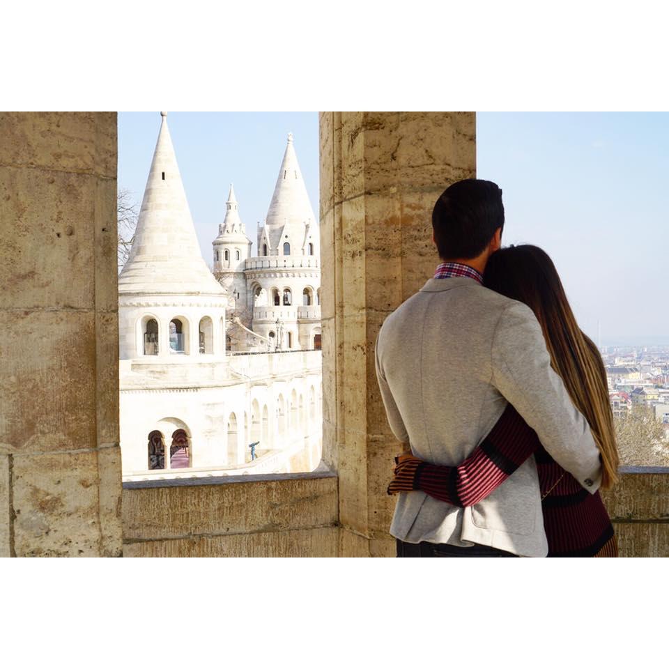 Enjoying the view at Fisherman's Bastion