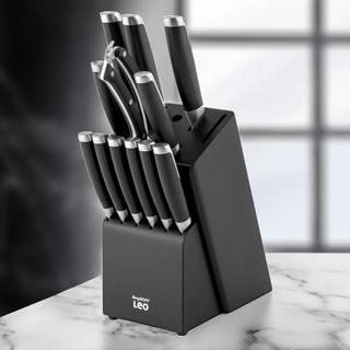 Leo Graphite Stainless Steel 13-Piece Knife Block Set