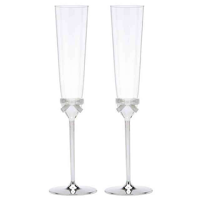 Kate Spade 817599 Grace Avenue 2-piece Champagne Flute Set, 1.35 LB, Metallic