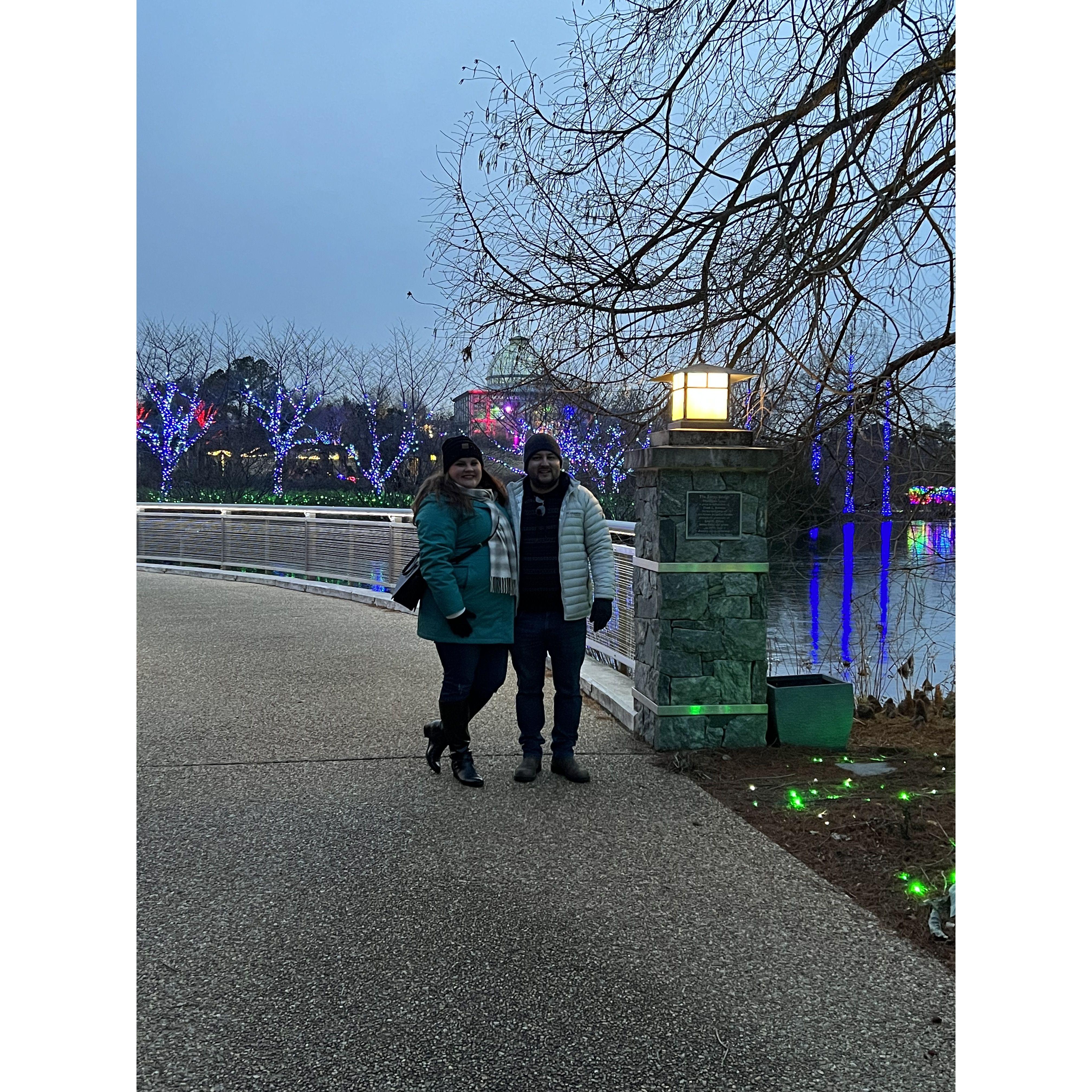 Walking in the botanical garden during Christmas!