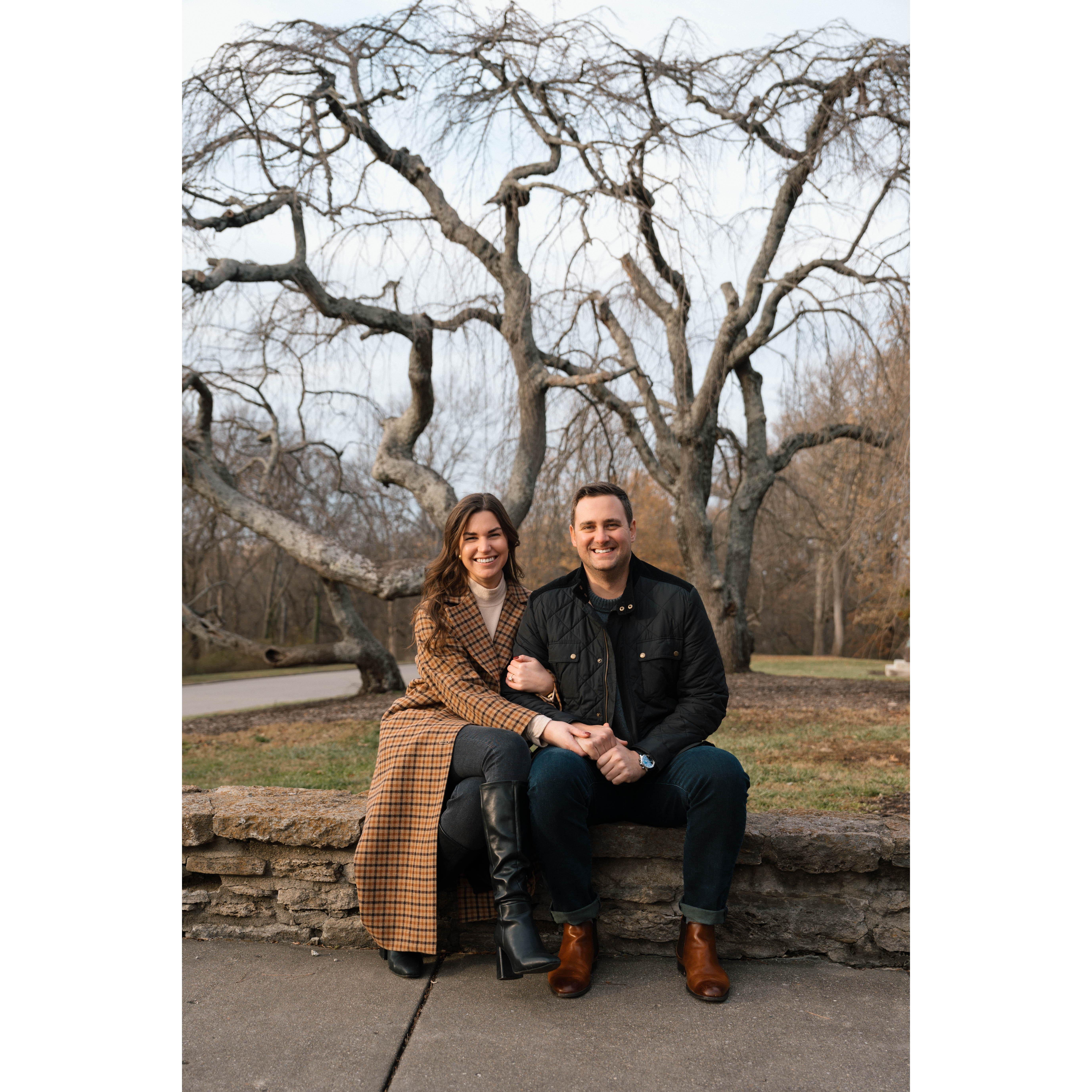 Engagement pics in Ault Park