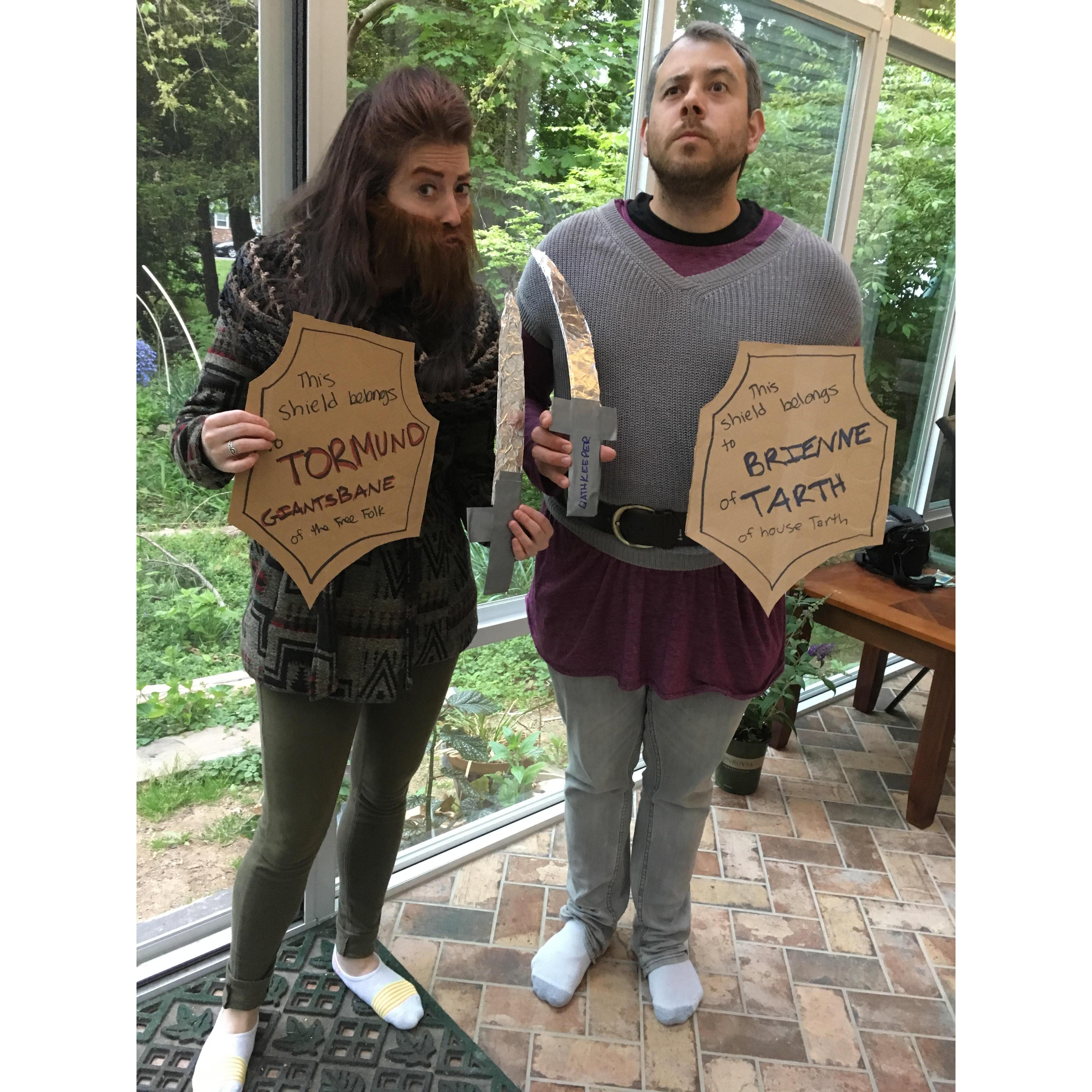 As epic a couple as Brienne and Tormund, also the names of our cars! Game of Thrones party.