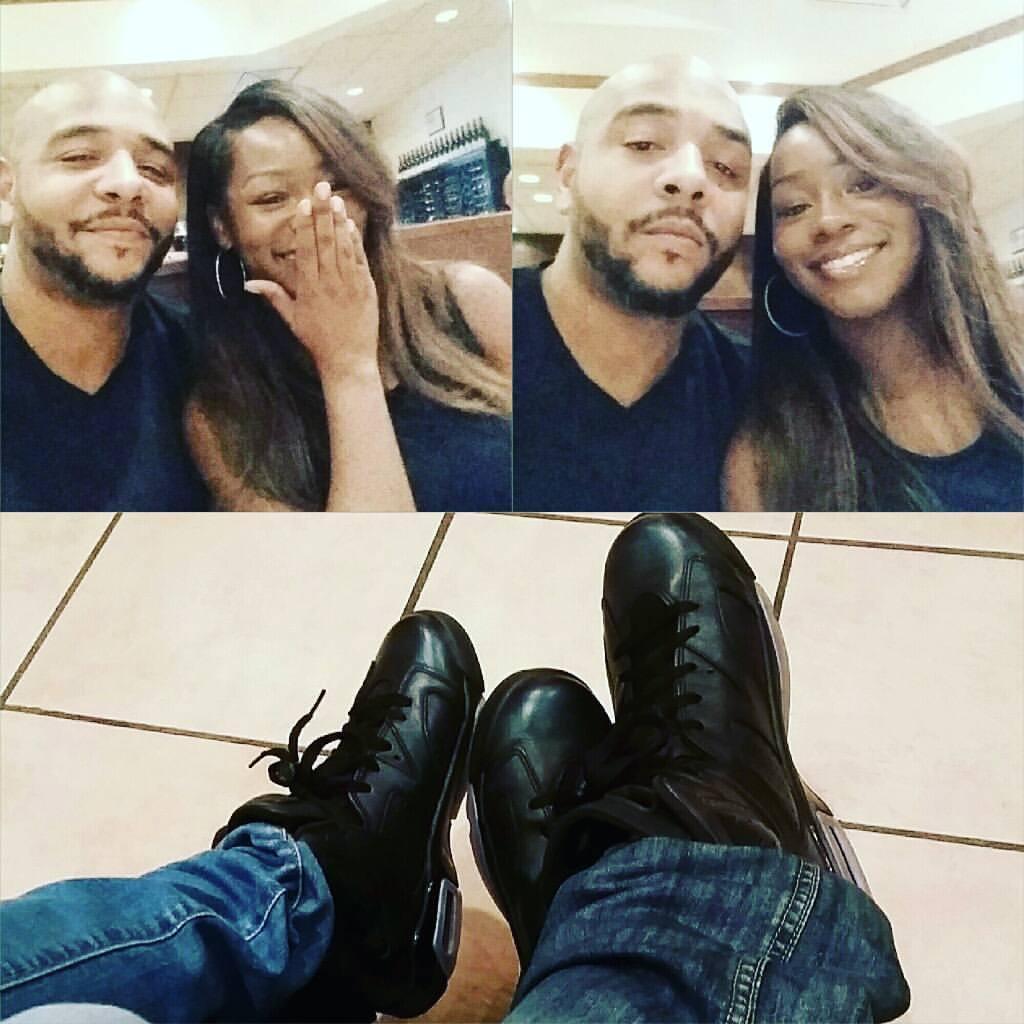 He bought us matching shoes...J's on our feet