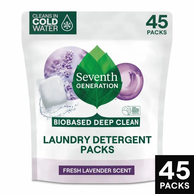 Seventh Generation Laundry Detergent Packs Fresh Lavender - 45ct/37.05oz