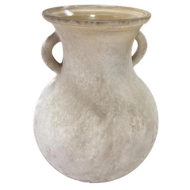 ZHIPINHUI 7.9" H 2023 Antique Vase, Glass Double Eared Light Brown Vase,Roman Art Style of The Early Middle Ages Vase,Unique Ancient Marble Texture Art Glass Vase