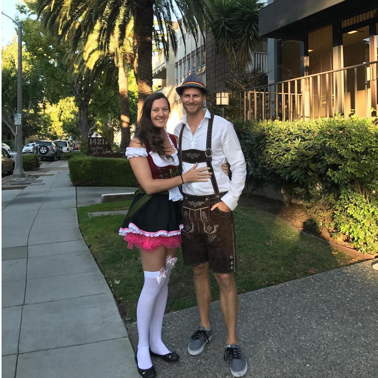 Octoberfest. Aka time to dress up like children. Where did Karen get that outfit?