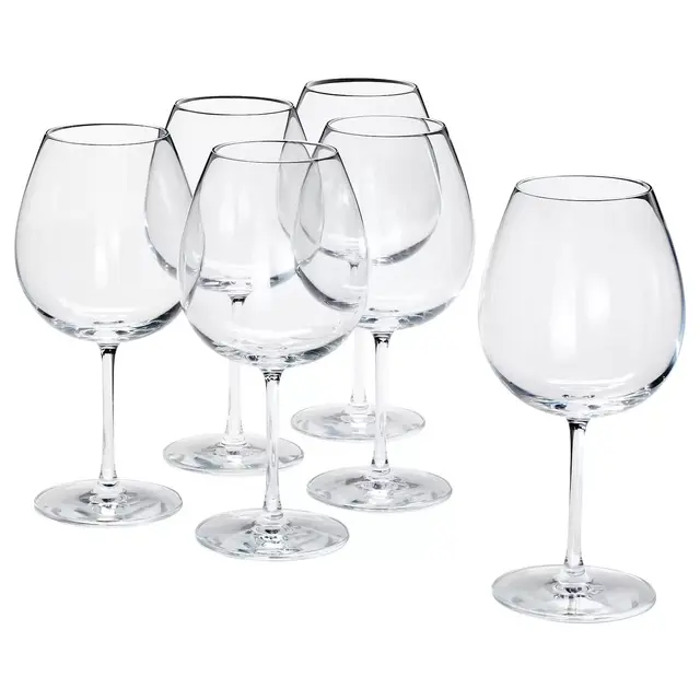 STORSINT Red wine glass, clear glass, 23 oz (Set of 6)