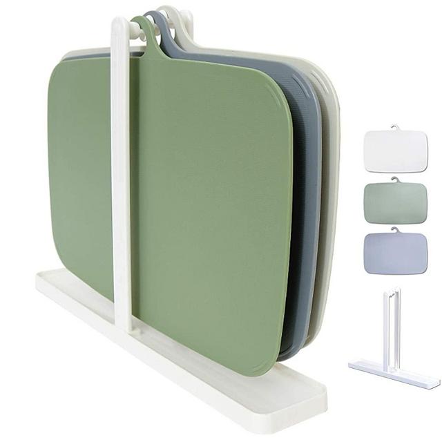 Carrotez Index Plastic Cutting Board With a Stand, Cutting Board Organizer Rack Storage, Cutting Board Organizer Stand Holder, Baking Sheet, Dishwasher-Safe