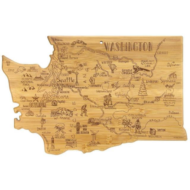 Totally Bamboo Destination Washington Serving and Cutting Board