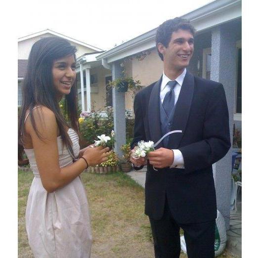 May 30, 2009 - Marc and Stephanie exchange corsages before heading to prom.