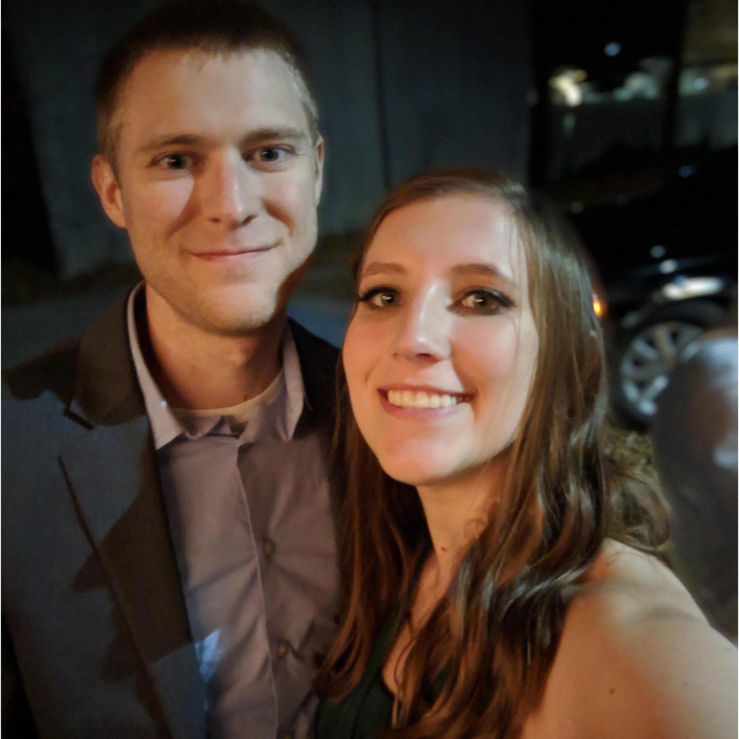 At bridesmaid Caitlyn's wedding-- December 2018