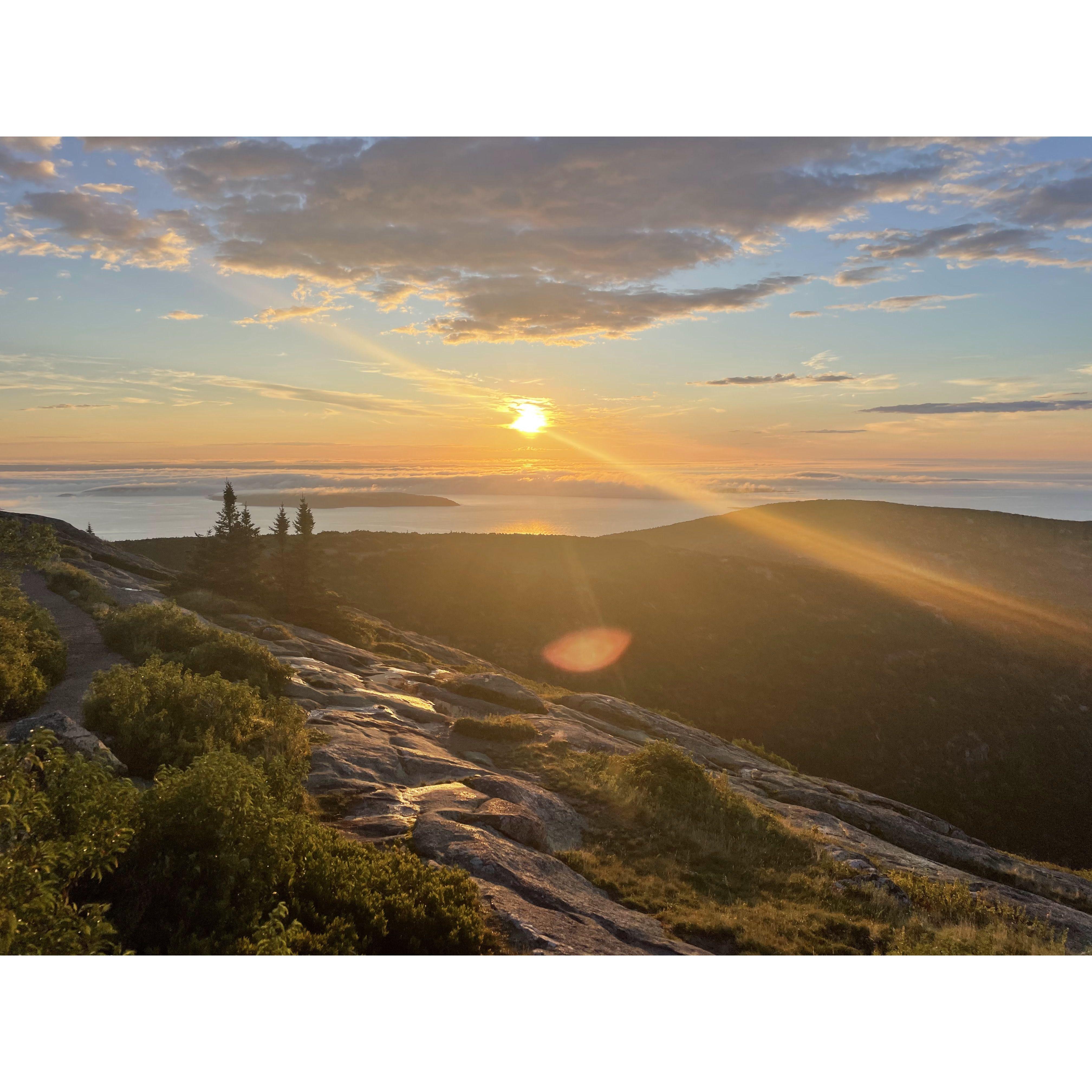 The summit loop on Cadillac Mountain