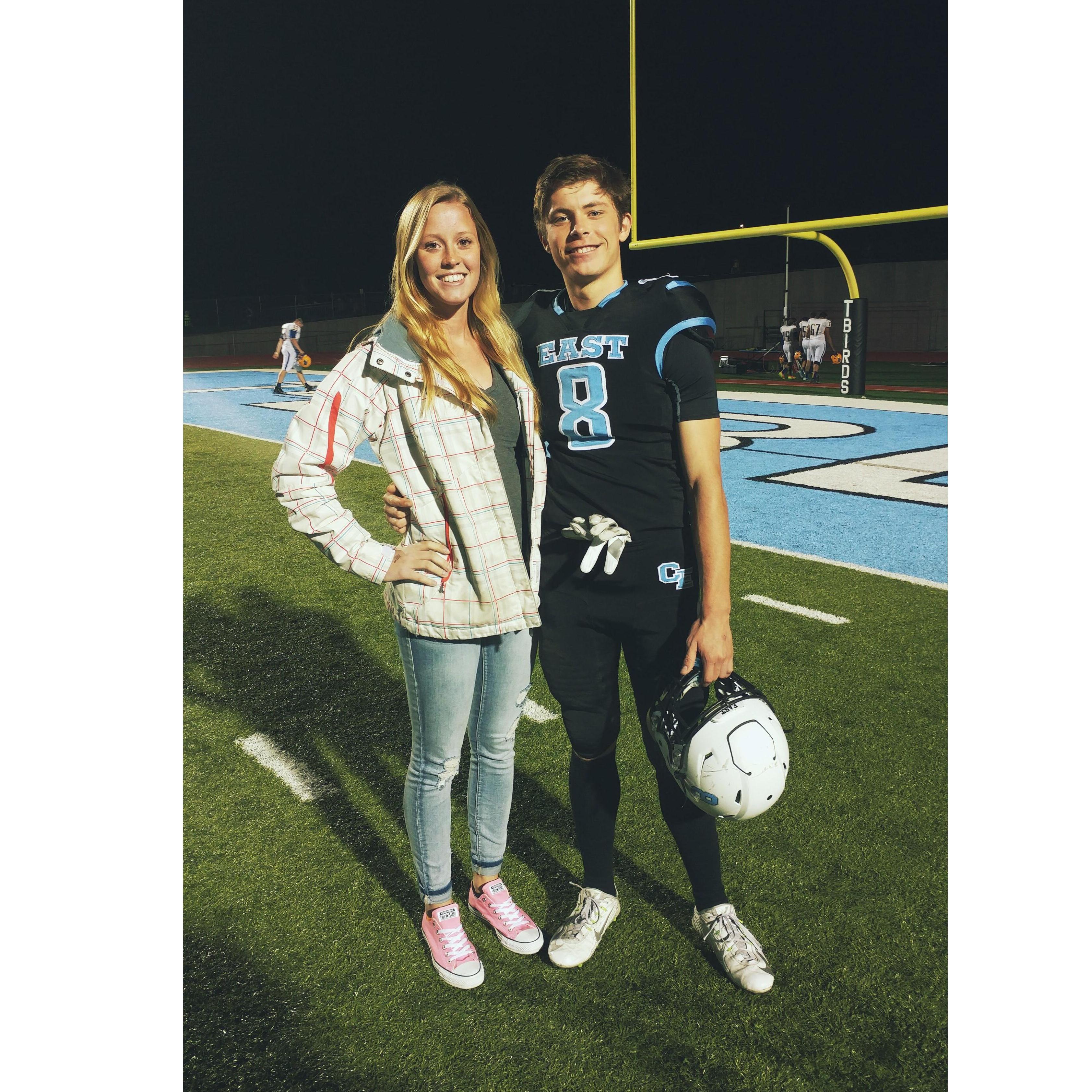 Supporting the football stud ;)