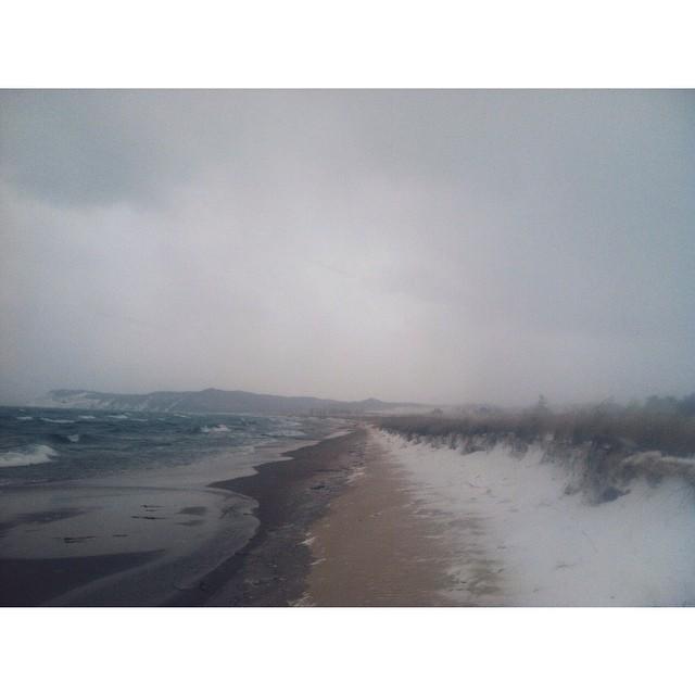 November 17th, 2014:
During a foggy winter walk along the shores of Lake Michigan.