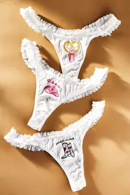 For Love & Lemons Bachelorette Thong Panty Pack