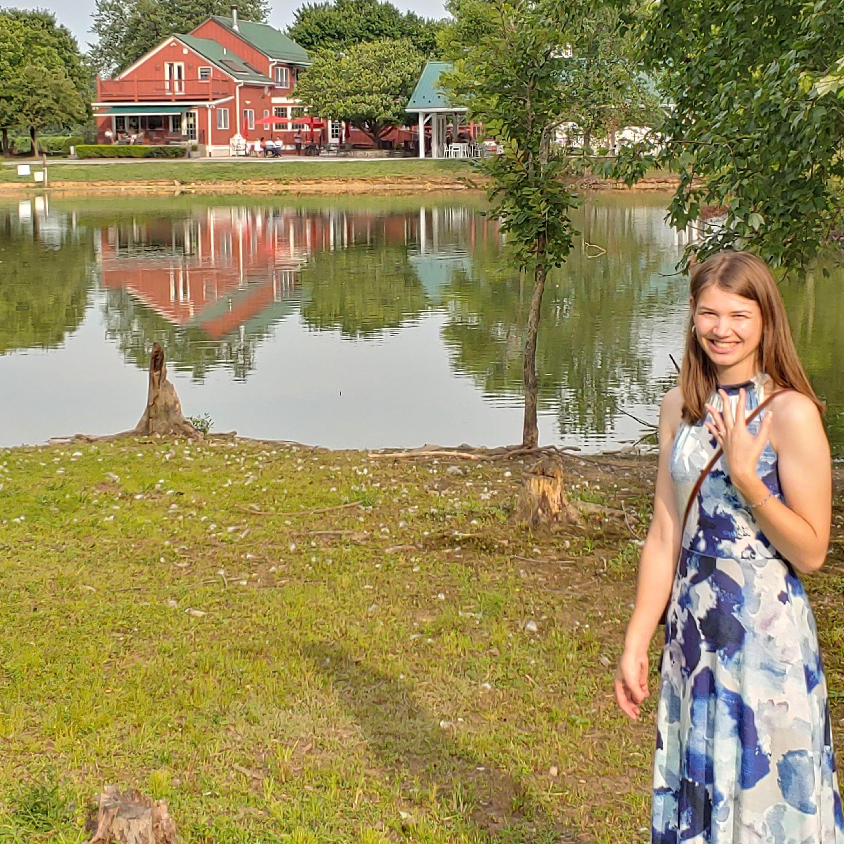 What a beautiful place to get engaged!