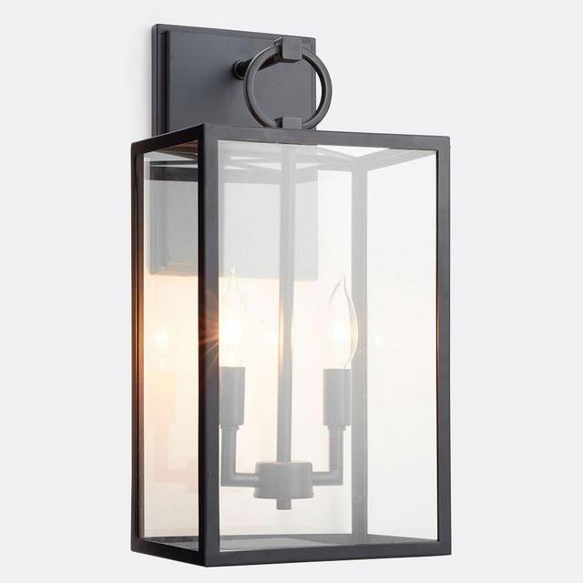 Manor Indoor/Outdoor Sconce, Bronze/Glass