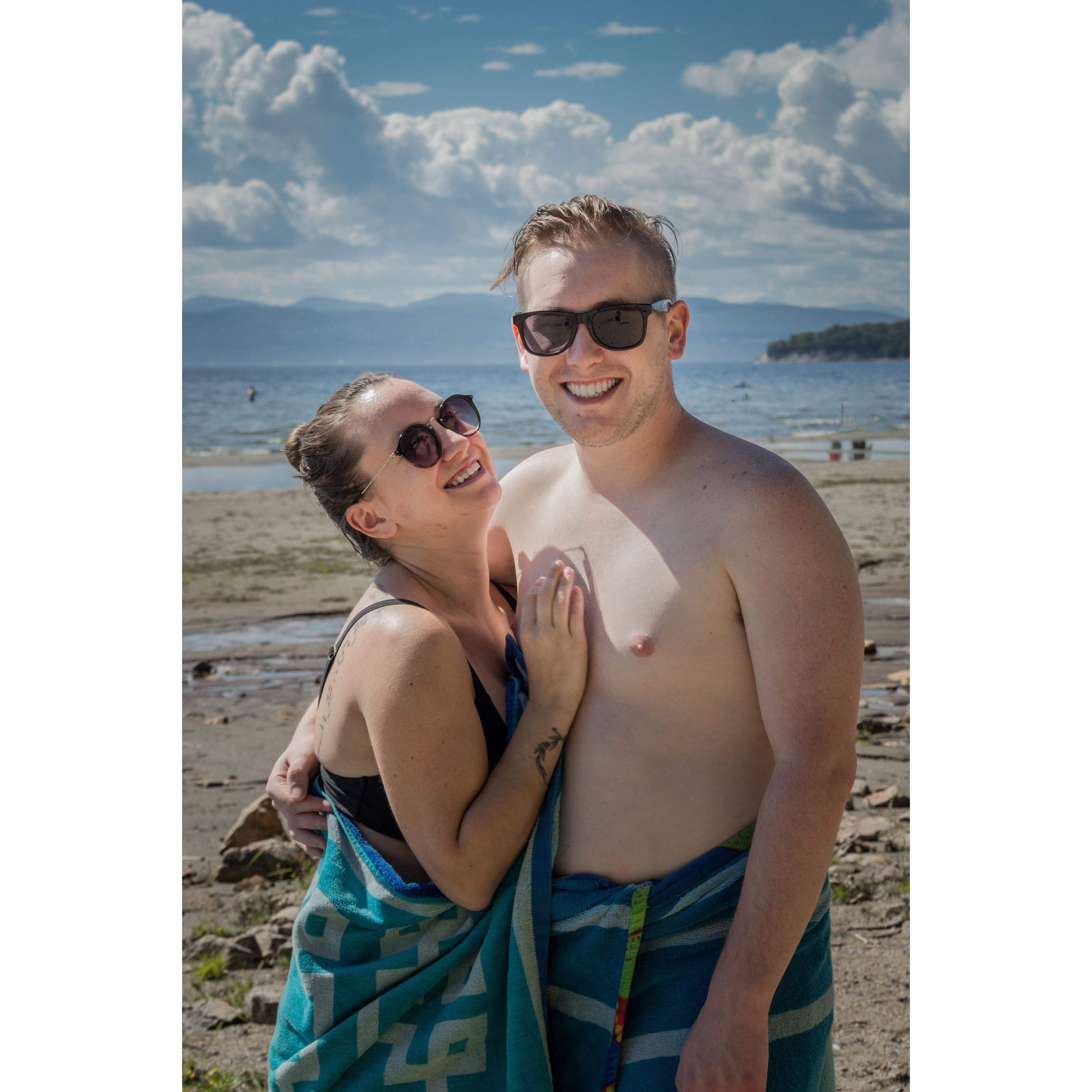 Lake Champlain, Burlington VT. We said "I love you" for the first time on this trip.