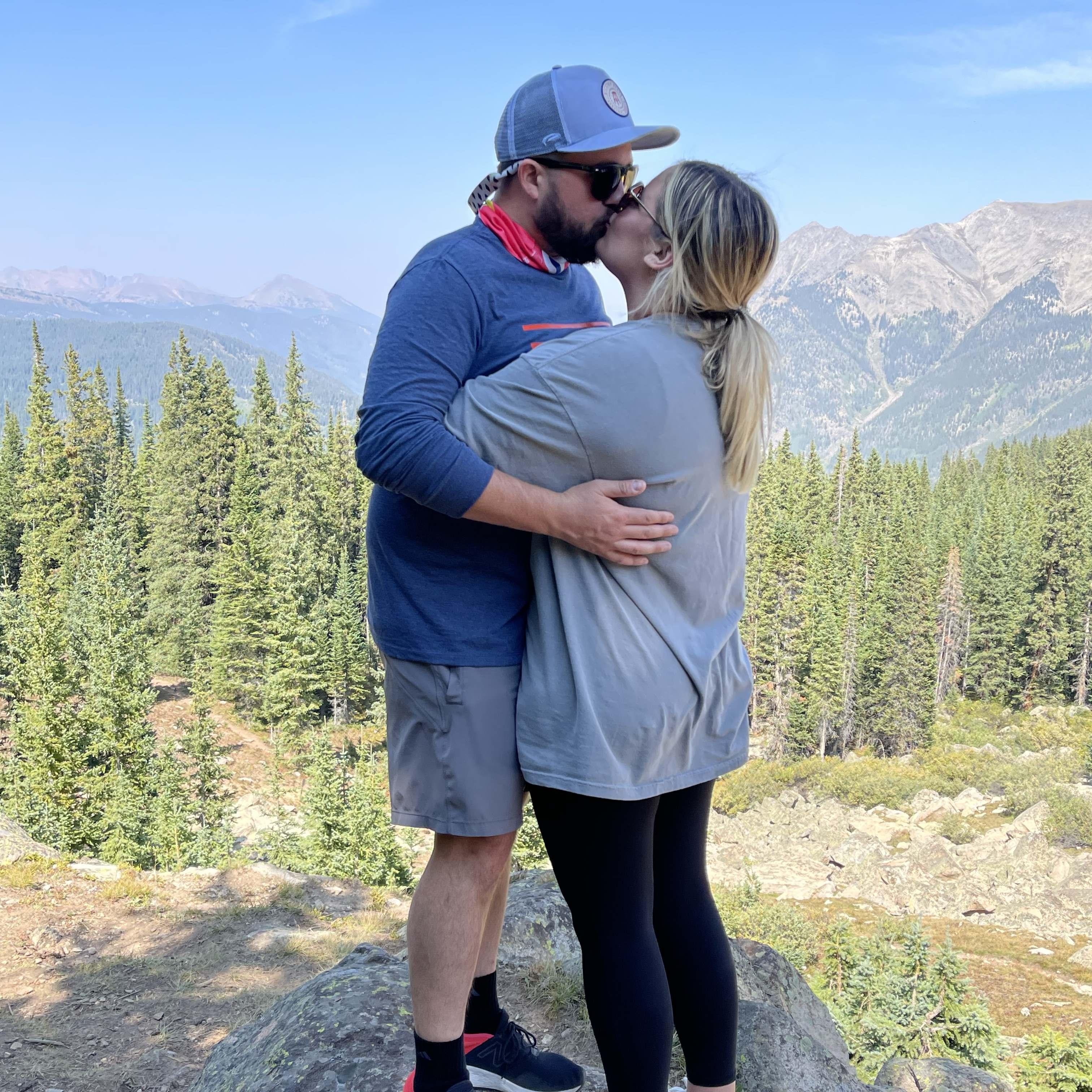 A kiss on top of Copper Mountain