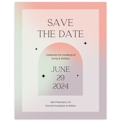 Pink Modern Wedding Digital Save the Date - Kalia Classic