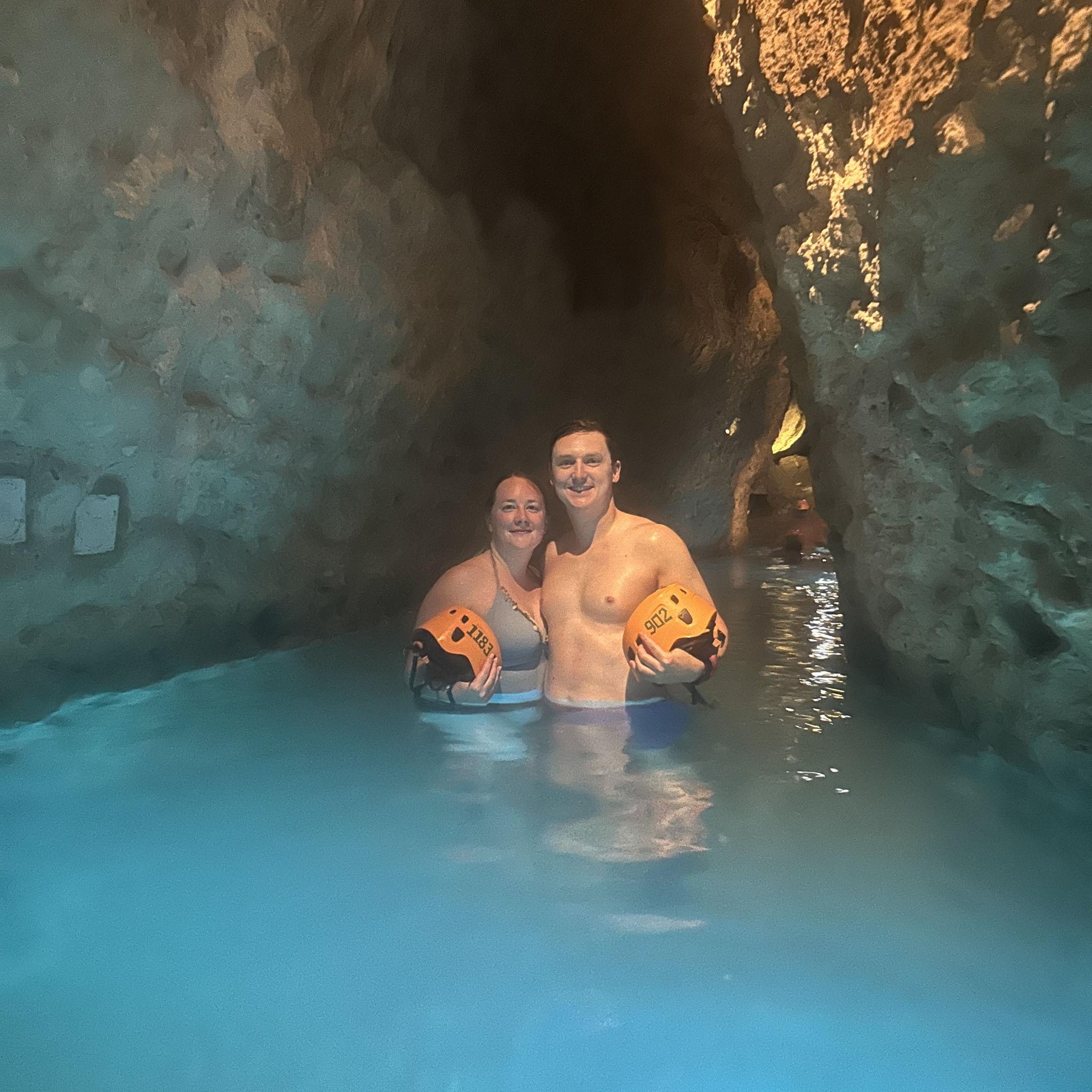 In the caves from Xplor Adventure