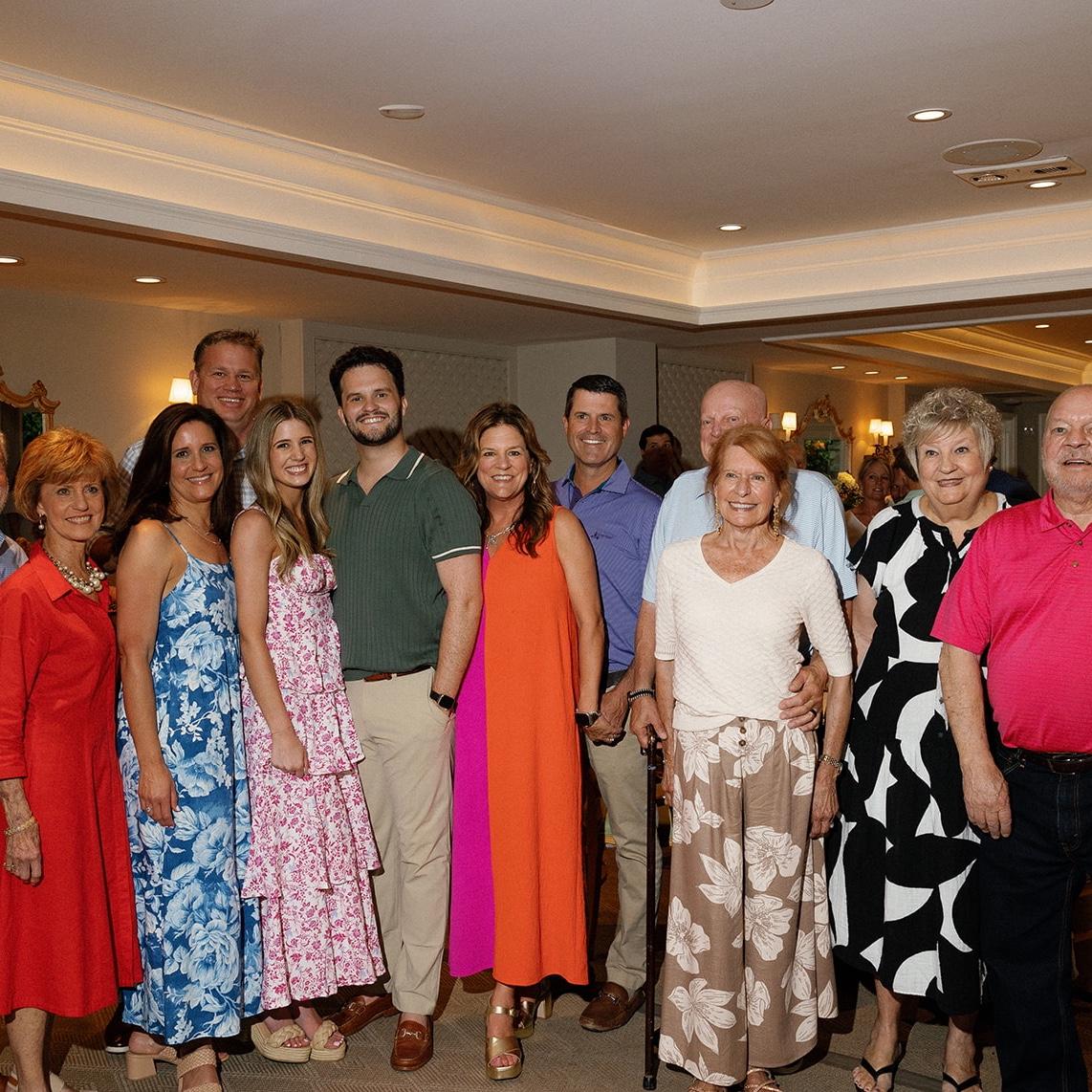 Both sets of parents and grandparents at our engagement party