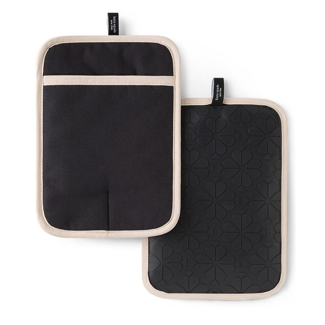 kate spade new york Spade Flower Soft Silicone Pot Holder Set, 7" x 10"