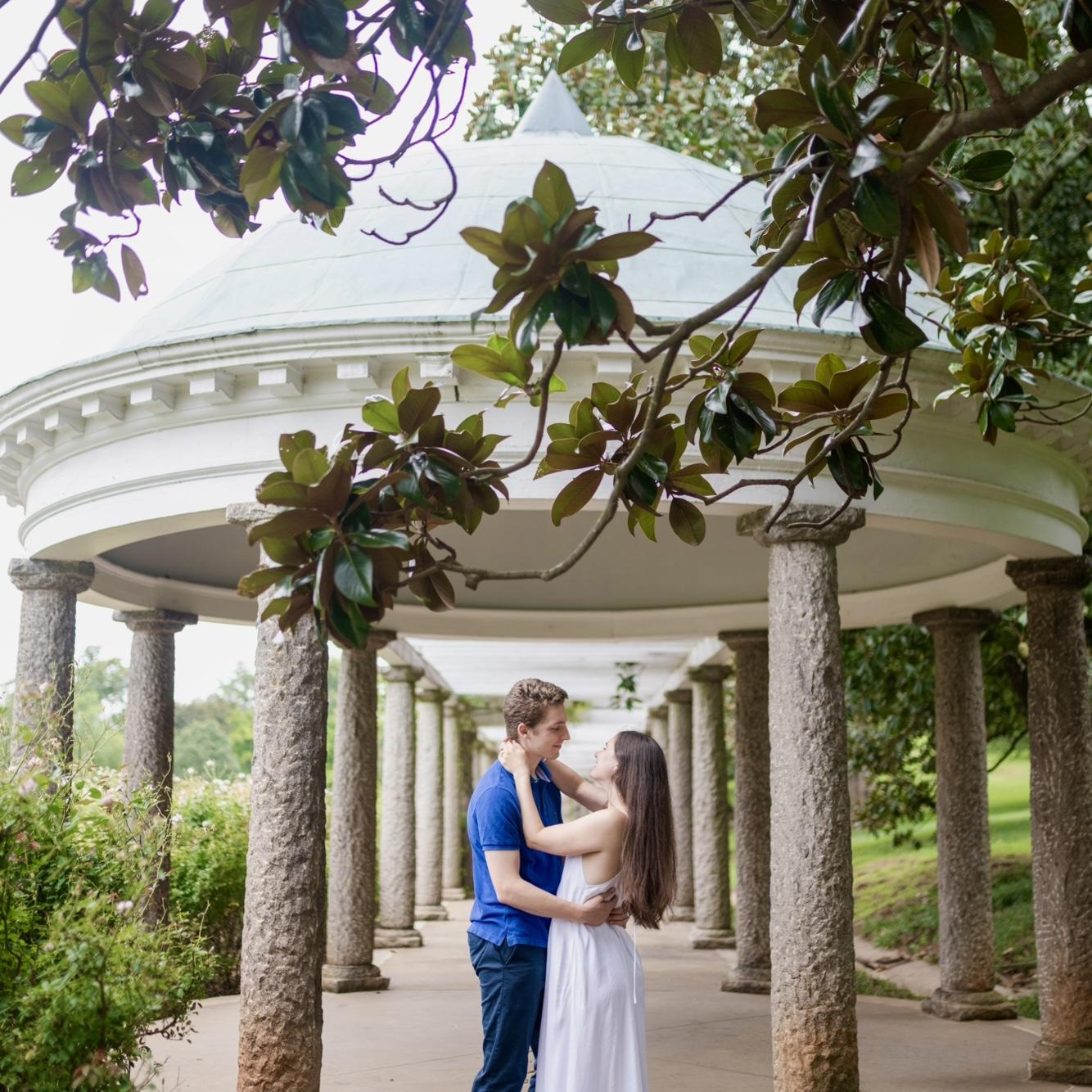 Engagement photos at the site of our second date