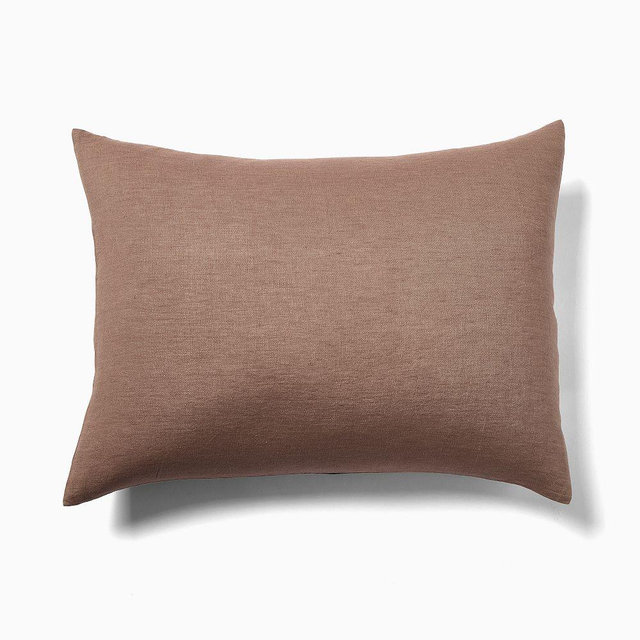 European Flax Linen King Sham, Mulberry