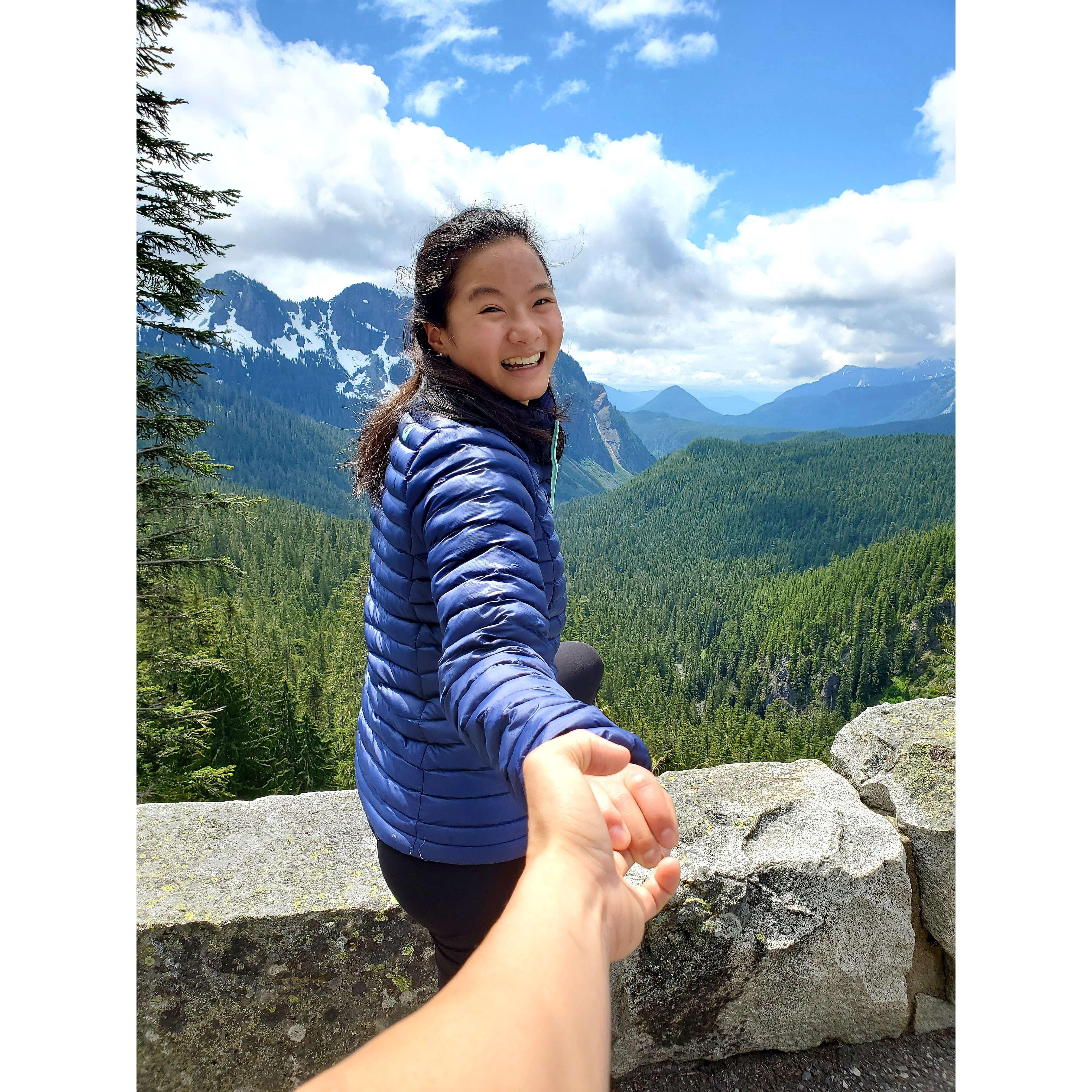 Start of our adventure. Mt. Rainier