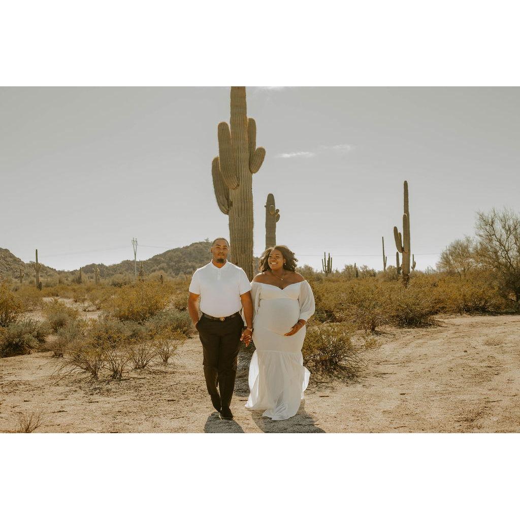 Throughout the pregnancy, Robert showered Deshanaye and their baby-to-be with tenderness and love. Their family of two soon became three when Violet Lavee Cruz was born in January 2023.