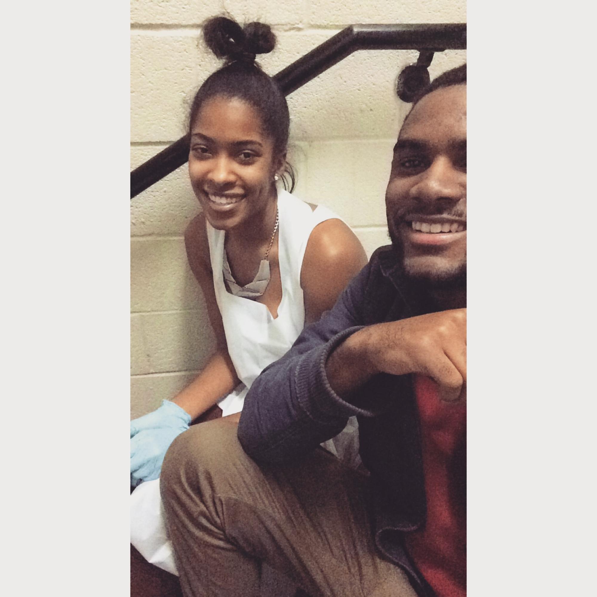 Taking a break from Gen Chem lab in 2016.