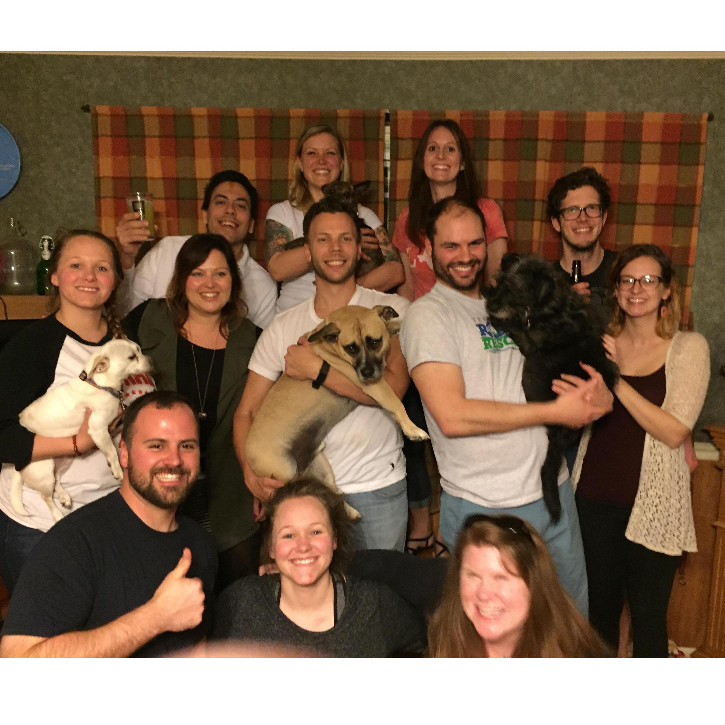 Zach's going away party, Feb. 2017, because he found a job in Chicago!