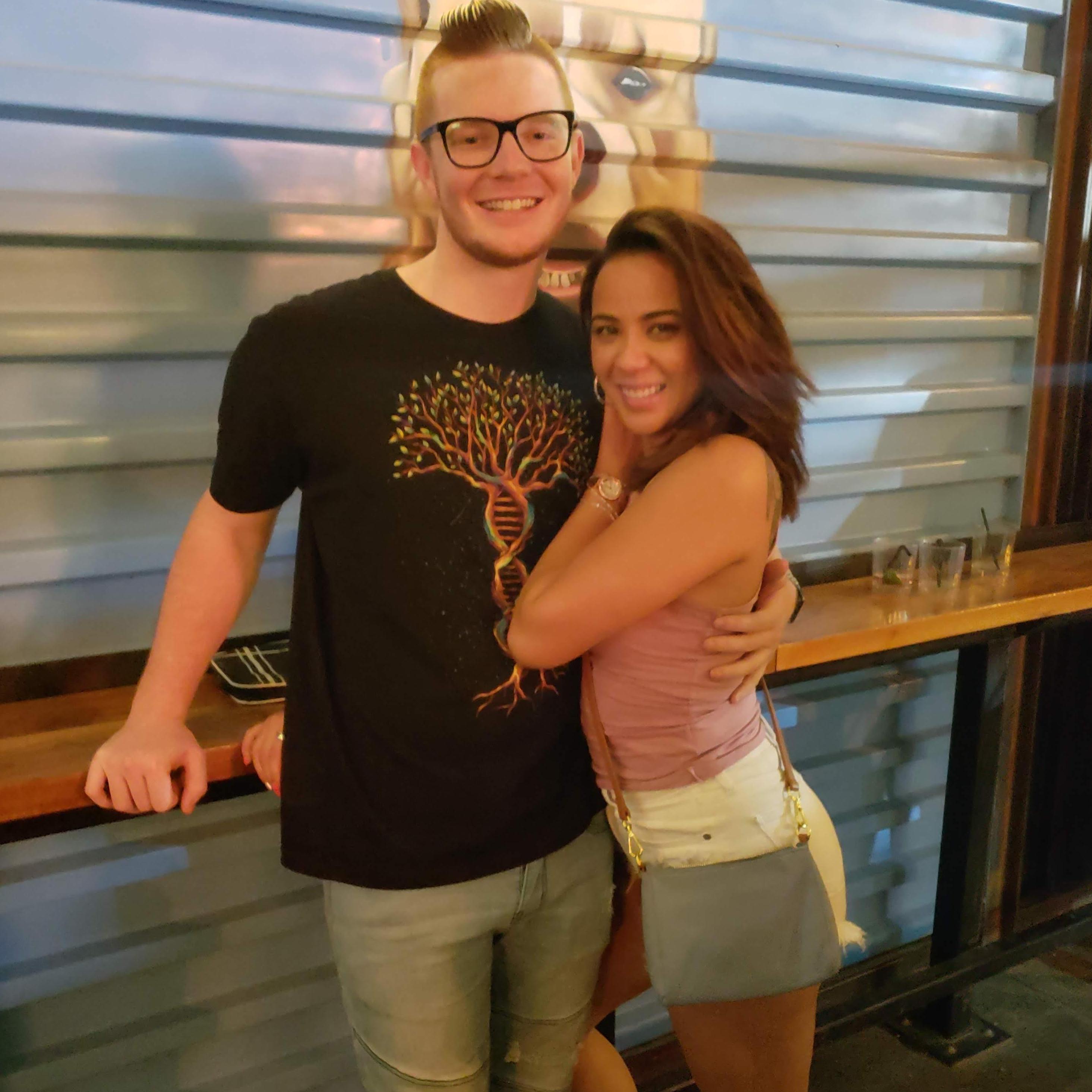 When he flew out to Dallas to visit me during my internship!