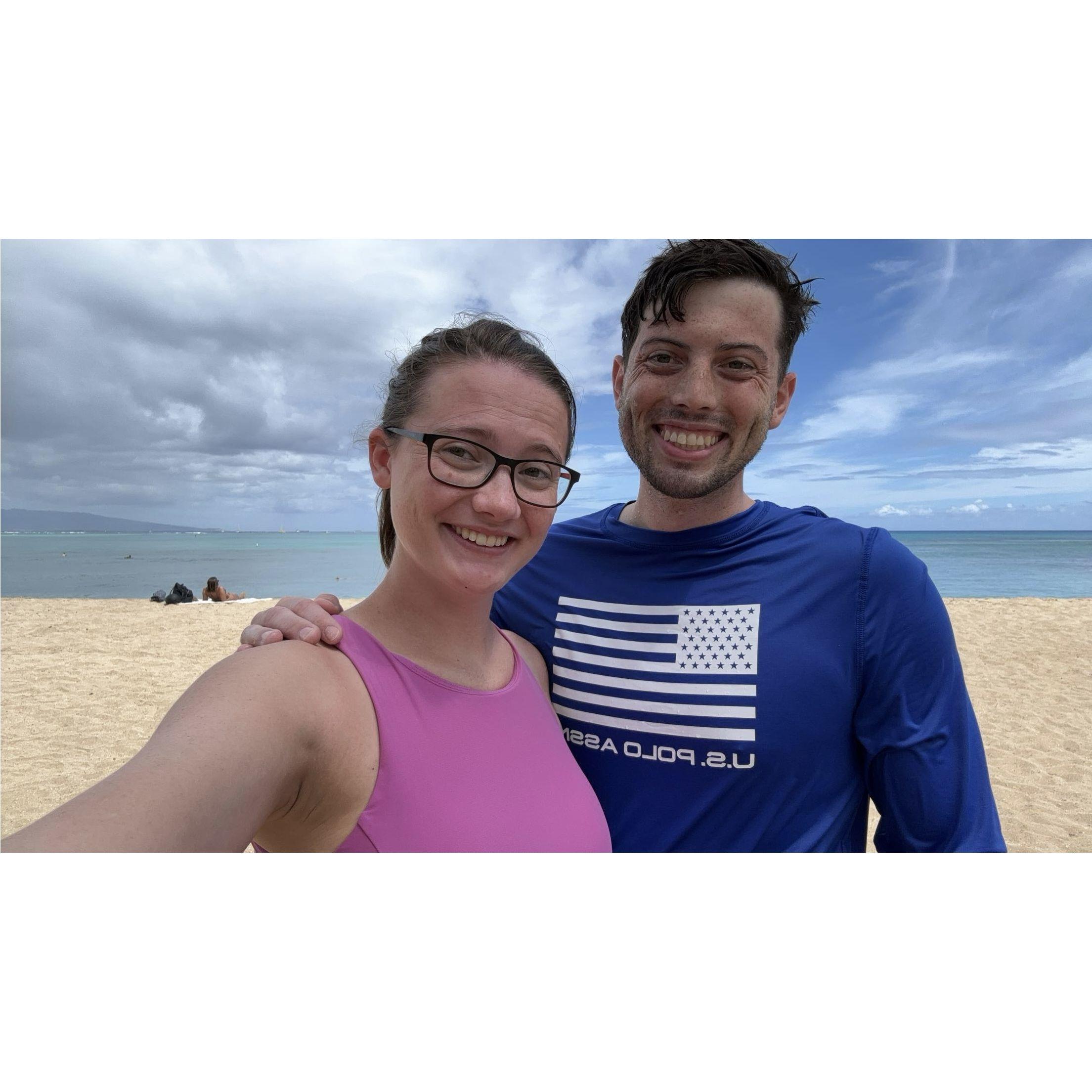 We went to Hawaii in Sept of 2024. It was amazing. During Maddie's snorkeling debut, she may have pushed Josh in front of her thinking the turtle up ahead was a shark.