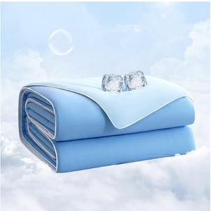 EASELAND Twin Tencel Cooling Comforter for Hot Sleepers - Double-Sided Lightweight and Breathable Fabric for Night Sweats - All Season Cooling Blanket Machine Washable（68x90in, Blue）