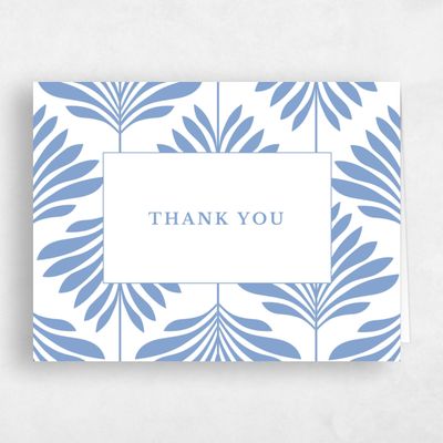 Dusty Blue Wedding Thank You - Mantova Letterpress