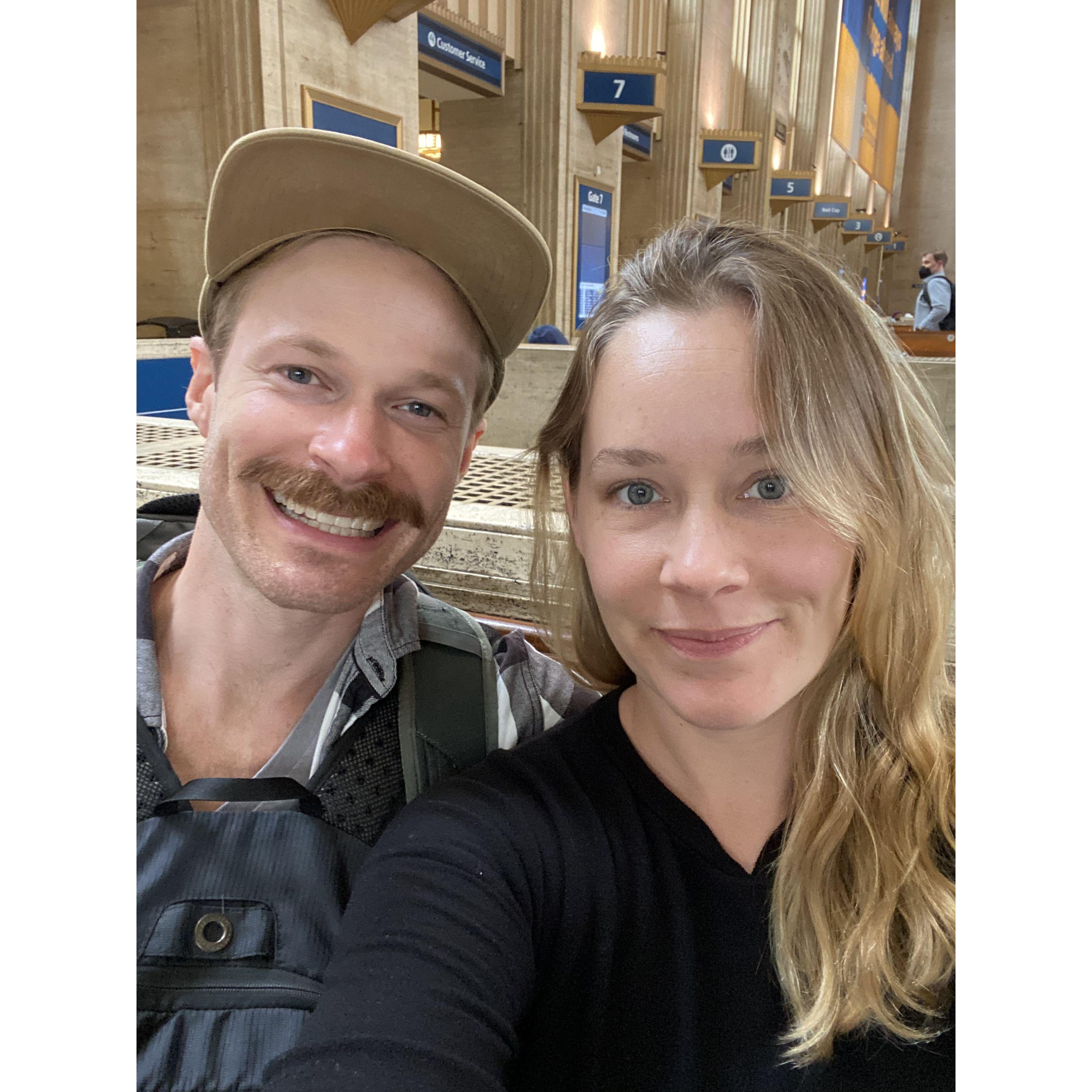 Philly Train Station right before we left on our nomading adventure!