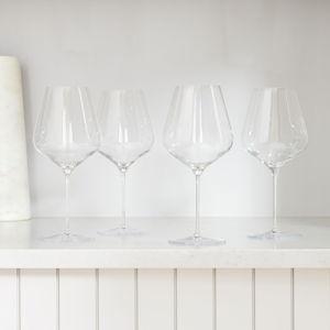 Starlight Lead-Free Crystal Red Wine Glass Sets - Red Wine, Glass, Clear, Set of 4