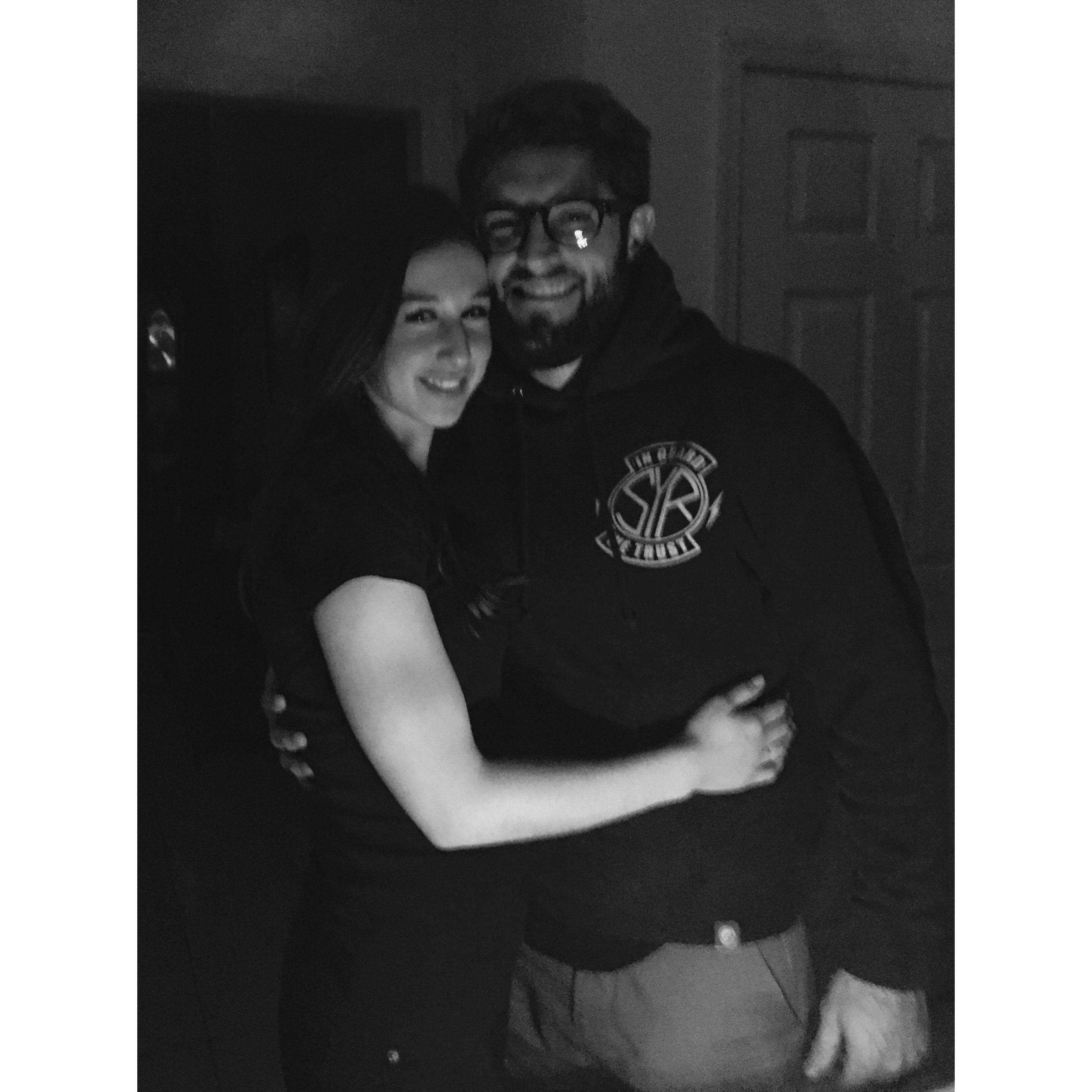 November 2015: One of our first photos together as a couple