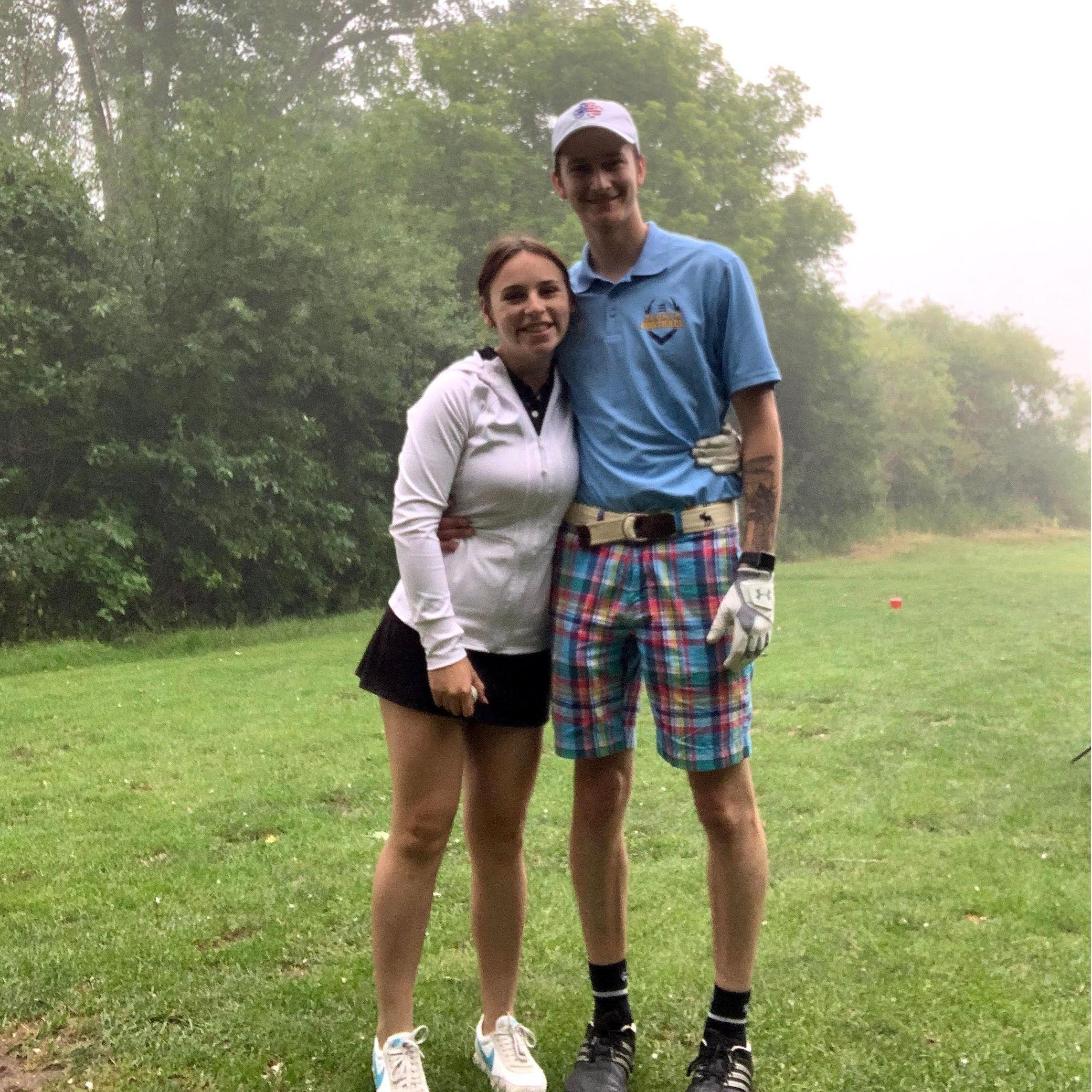 We started living together for the first time in Cedarburg and played a ton of golf