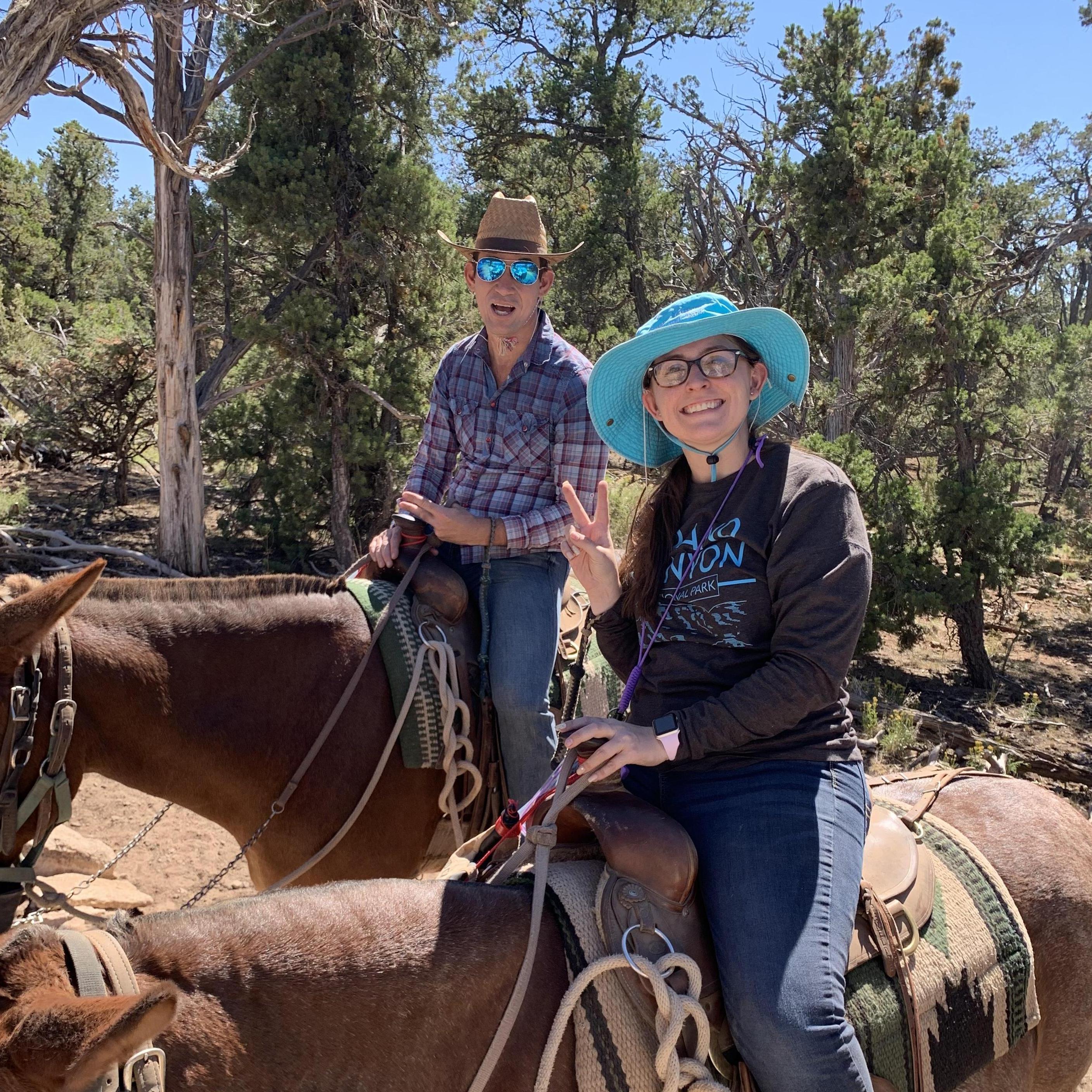 Horseback riding in the Grand Canyon.  My donkey's name was Penelope!